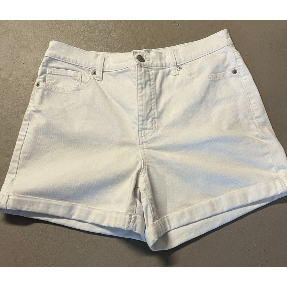 Banana Republic Washwell Women's 4" High Rise White Denim Shorts Size 29/8 EUC